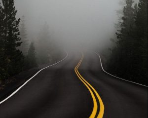 foggy road